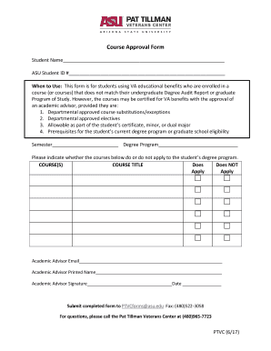 Asu Ptvc  Form