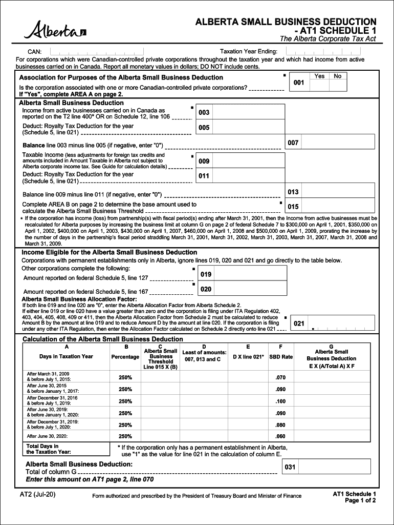 Alberta Form 1