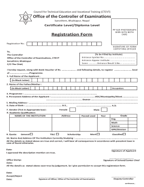 Ctevt Online Form