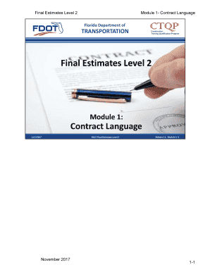 Final Estimates Level 1  Form