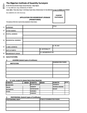 Niqs Probationer Form