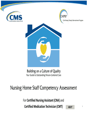 Cms Nursing Home Staff Competency Assessment  Form
