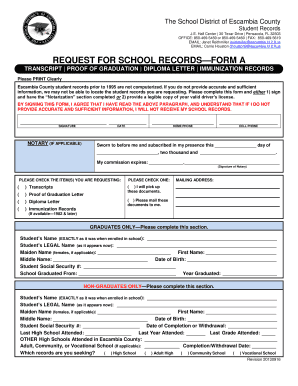 Florida School Request Records  Form