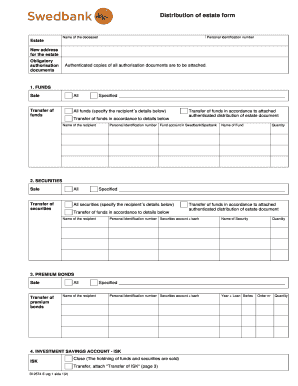 Property Ownership Estate  Form