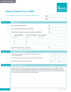  My Deposits Dispute Details Form 2017-2023