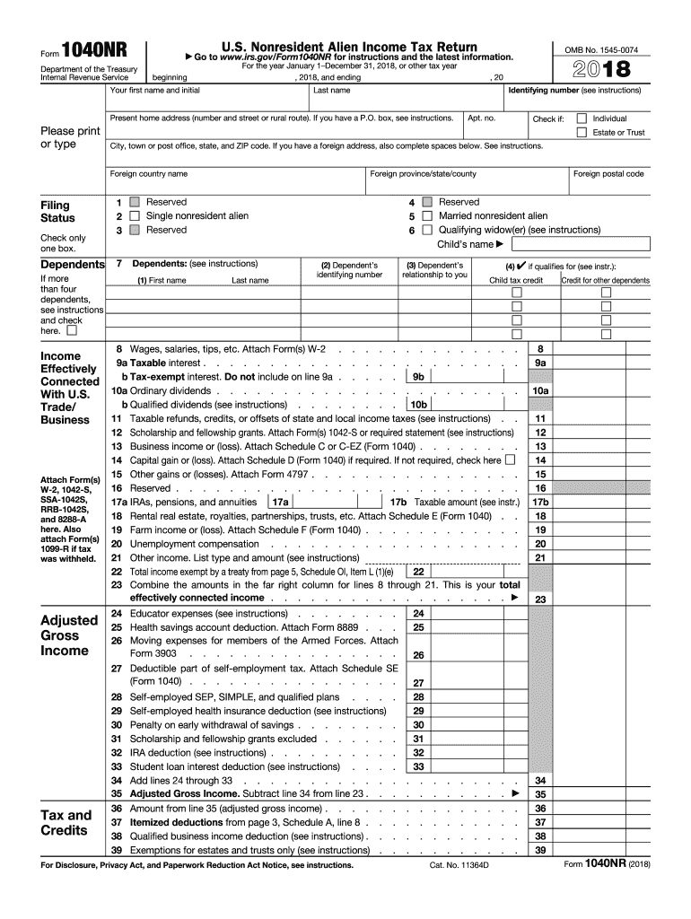 Irs Tax S 1040 Instructions Printable 2018 2024 Form Fill Out And