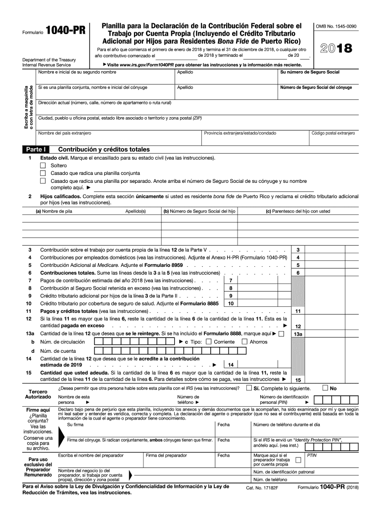  Forma 1040 Pr 2018