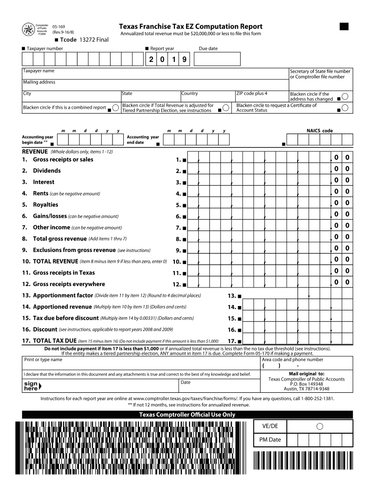 Get and Sign Texas 05 169 2019 Form