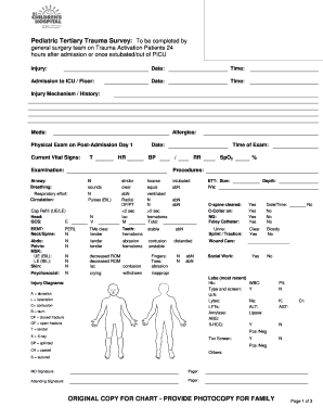 Tertiary Survey Template  Form