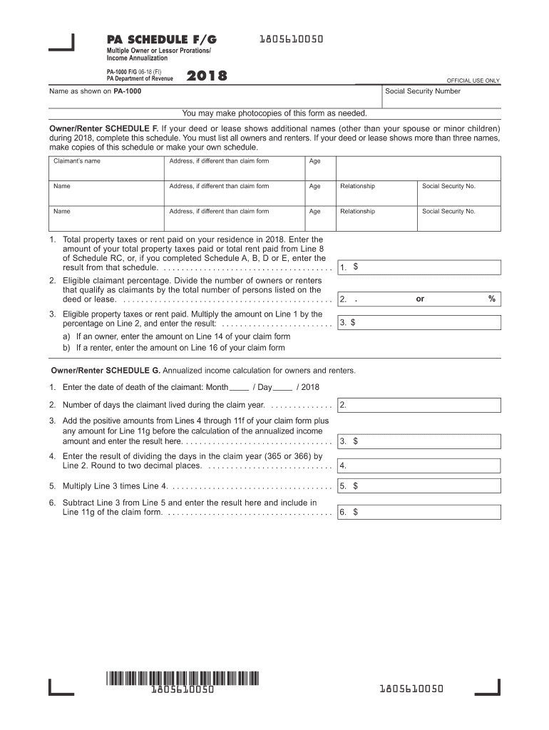 Pa 1000 Form PDF