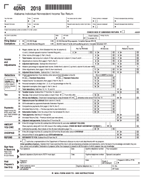 Alabama Form 40nr 2019 Fill Out And Sign Printable Pdf Template Signnow