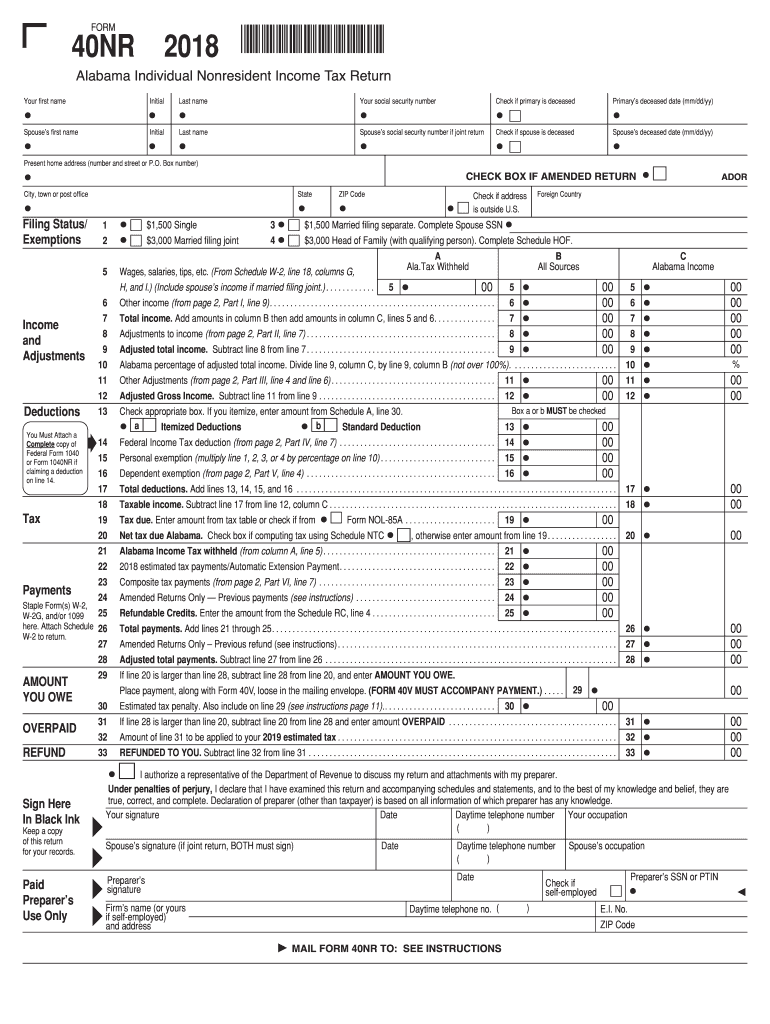  Printable 40nr Alabama 2018