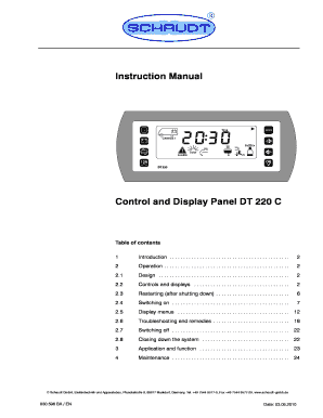 Dt220 Control Panel  Form
