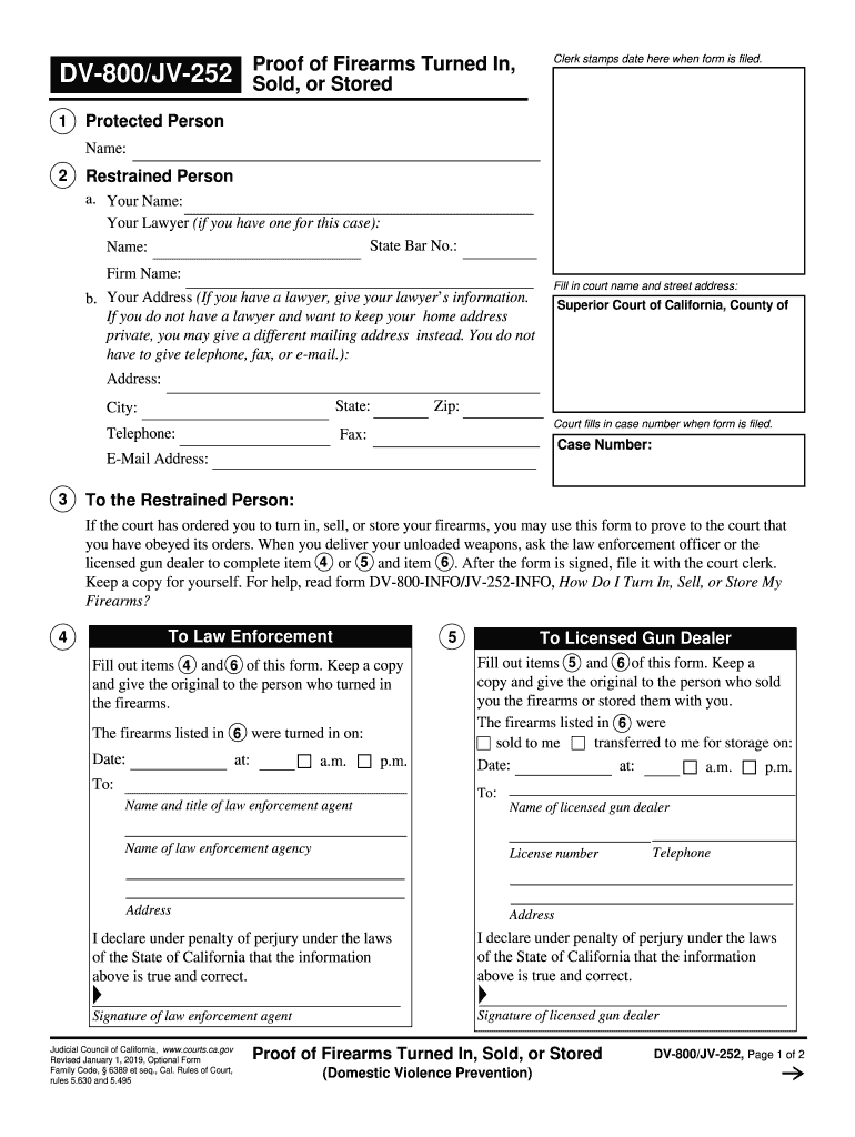  Dv 800 Form 2019-2024