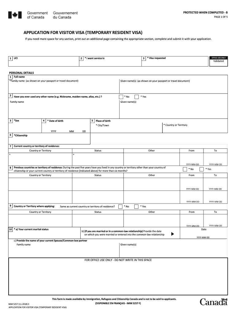  Imm5257  Form 2018