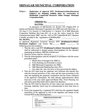 Accreditation Form Srinagar Municipal Corporation