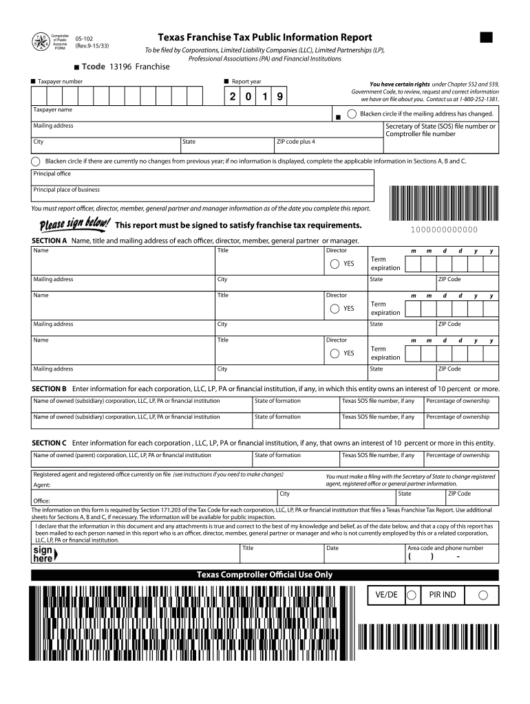  Form 05 102 2019