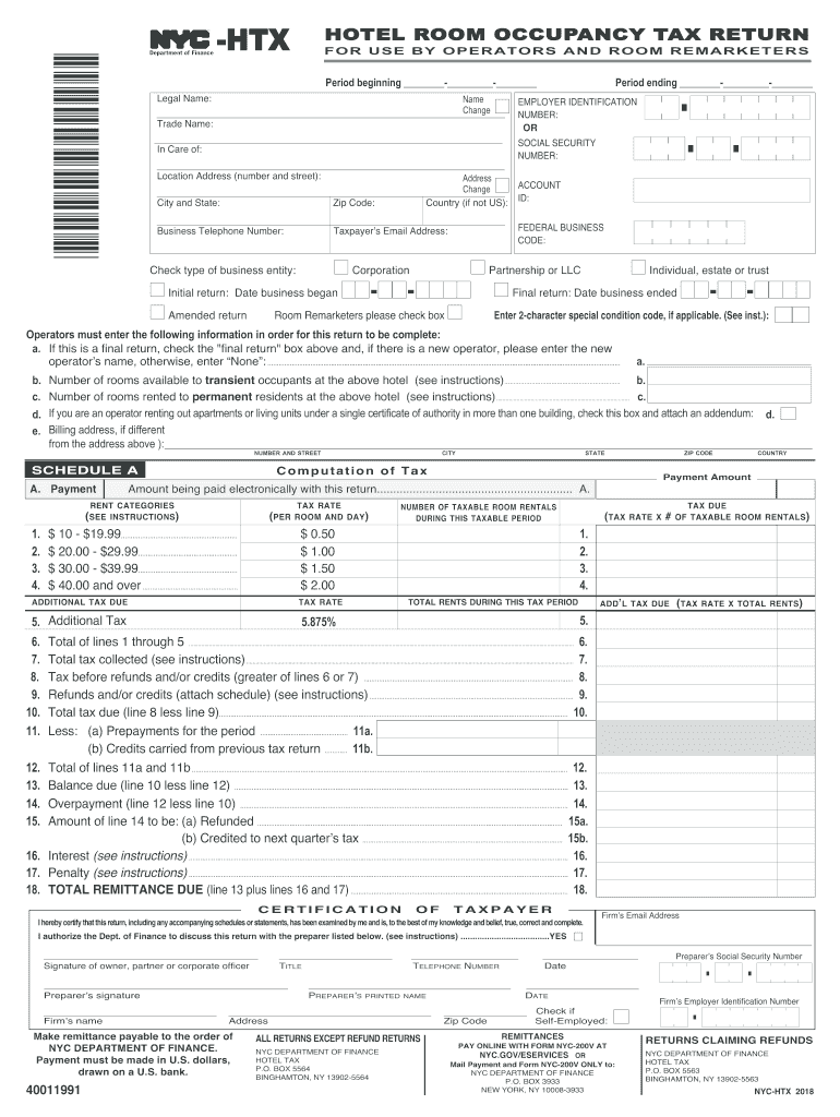Get and Sign Ny Occupancy Tax 2018 Form