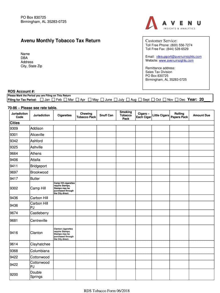  Tobacco Tax Form 062018 2018