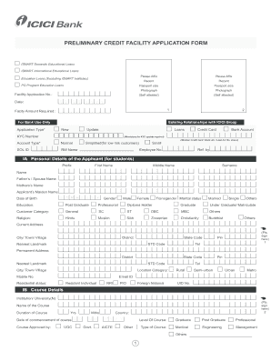 PCFAF 05 04 Cdr Cdr ICICI Bank Careers  Form