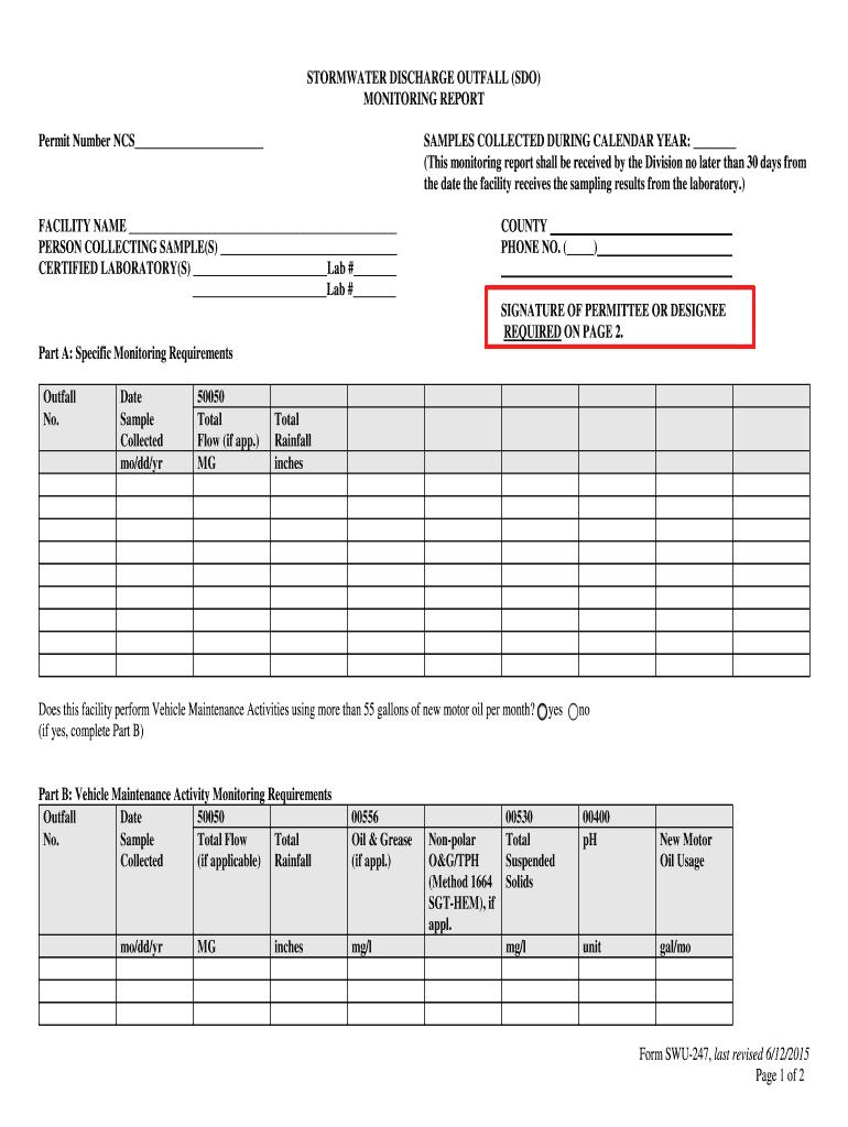 Permit Number NCS  Form