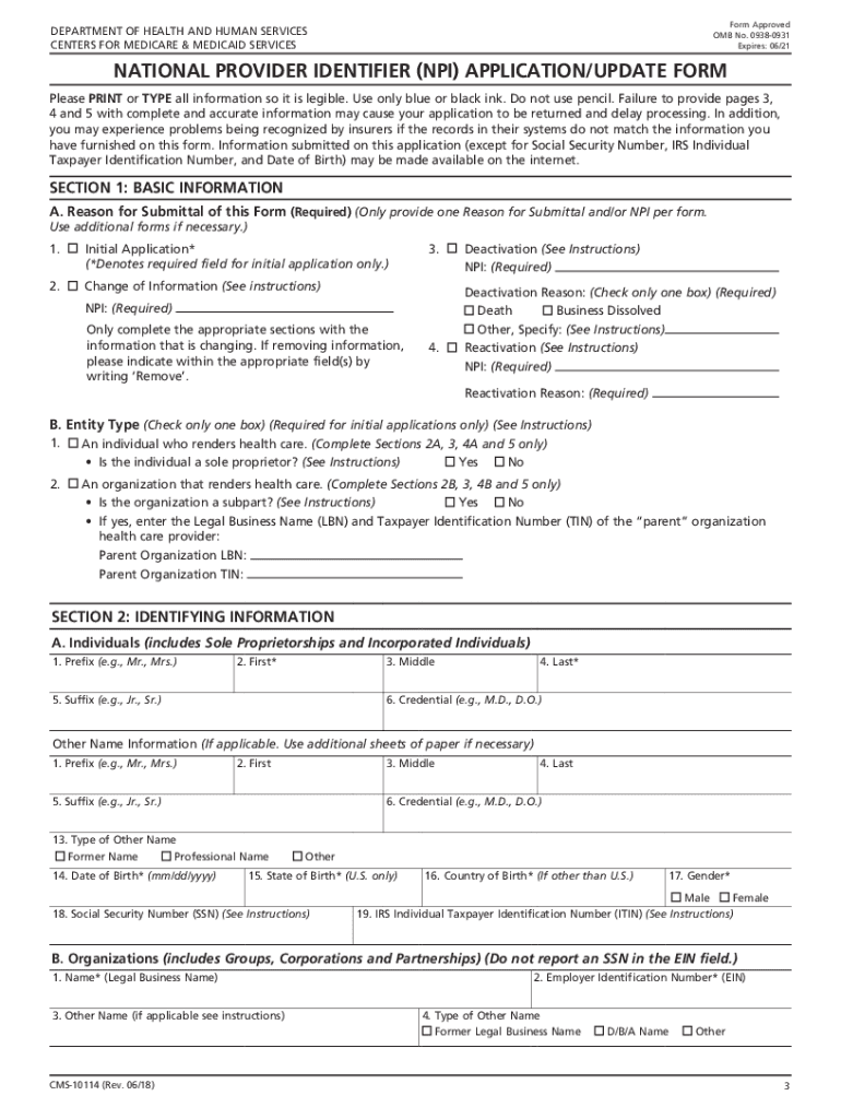 Get and Sign Cms 10114 2018-2022 Form