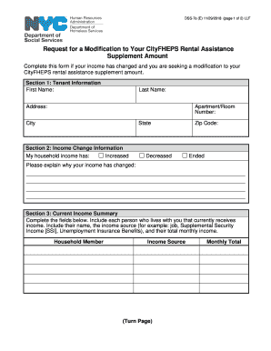 Cityfheps Modification  Form