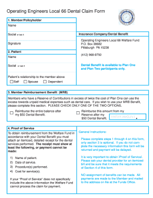 Local 66 Welfare Fund  Form