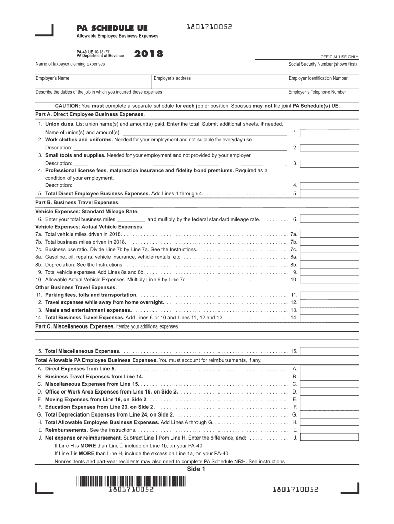 Pa Ue Form