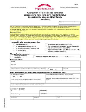 Forms for Residence Permits to Live with Someone in Sweden