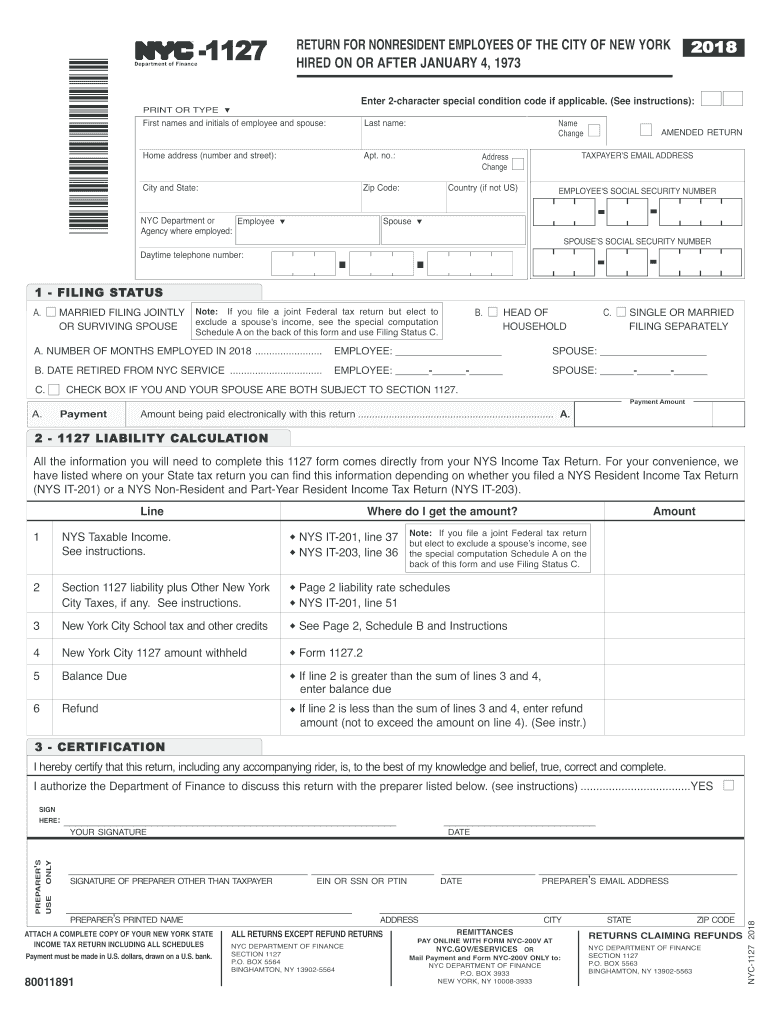 Get and Sign Nyc 1127 Form