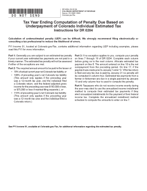  Colorado Form Dr 0204 Form 2018