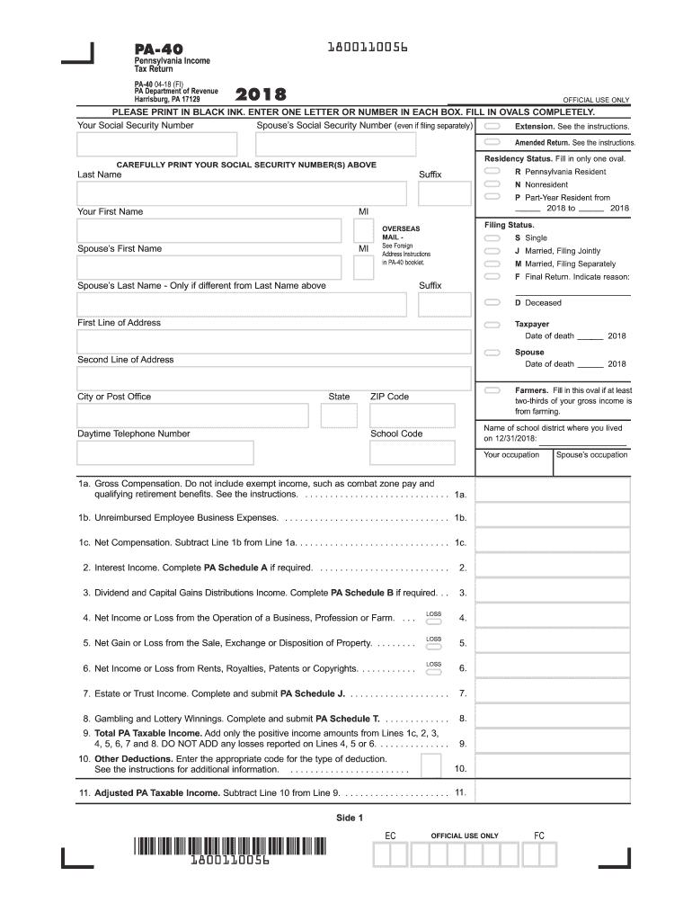 Get and Sign Pa 40 2018 Form