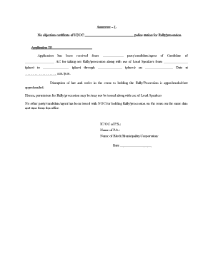 Sound Permission Application  Form