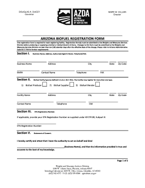 Biofuel Registration Form