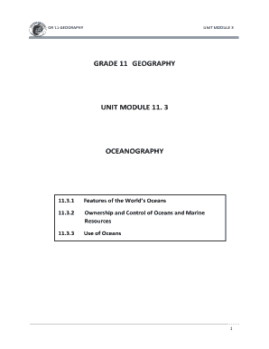Geography Grade 11 Unit 1 PDF  Form