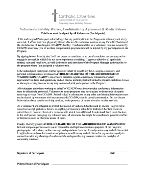 Volunteer Liability Release Form FEMA Gov