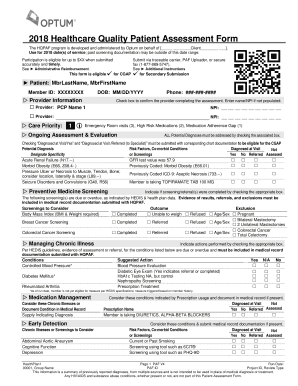 Optum Patient Assessment Form