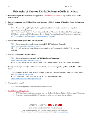  Images for What Need to KnowTASF20myUH IDUniversity of Houston TASFA Reference Guide 20192020Be Sure to Complete ALL Sections of 2019-2024