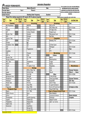 General Laboratory Requisition Form