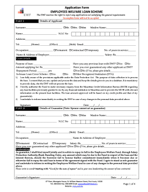 Application Form LOAN for PEOPLE with DISABILITIES