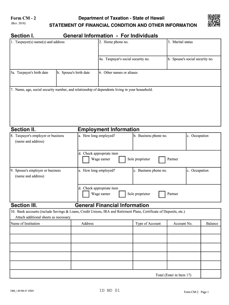  Form Cm 2 2018-2024