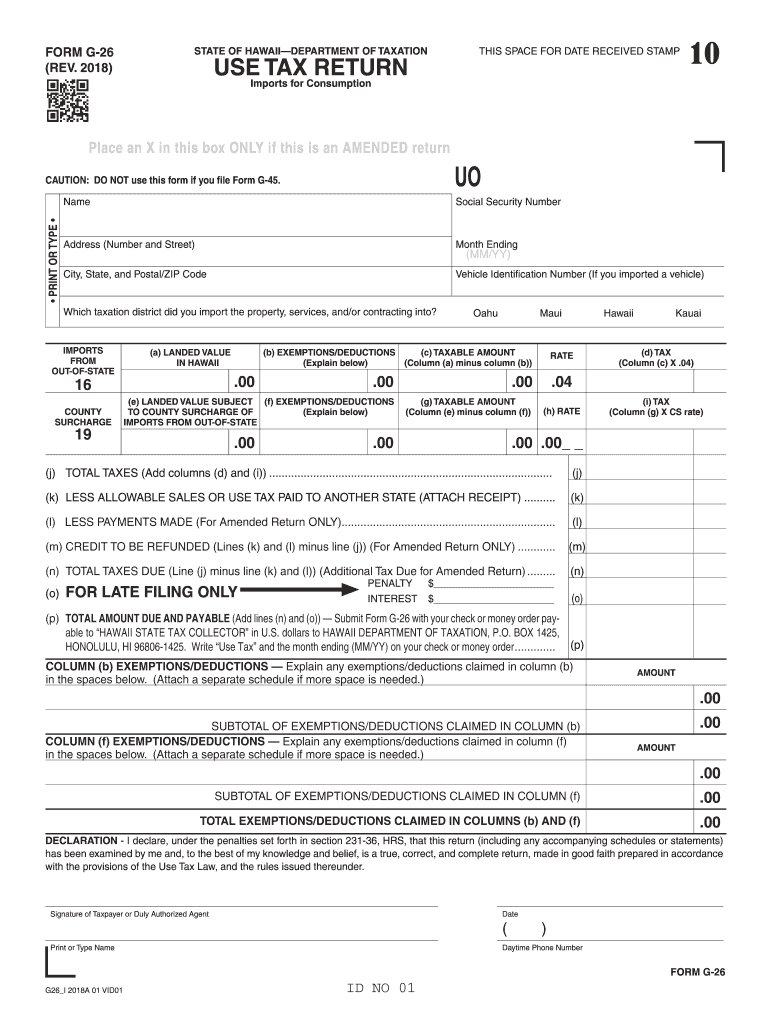  Form G 26 2019