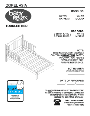 DA7752 Assembly Manual Dorel Living  Form