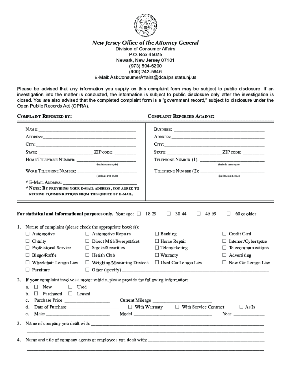  OCP Complaint Form Indd 2019-2024