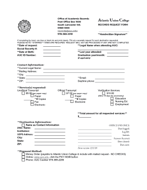 Records Request Form Fillable