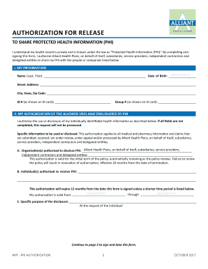  I Understand My Health Record is Private and is Known under the Law as Protected Health Information PHI 2017-2024