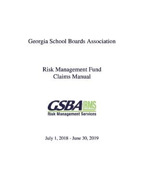 Georgia School Boards Association Risk Management Fund Claims  Form