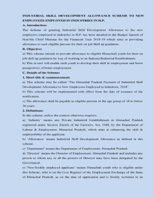 H P Skill Development Allowance Form PDF