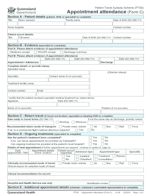Appointment Attendance Form C